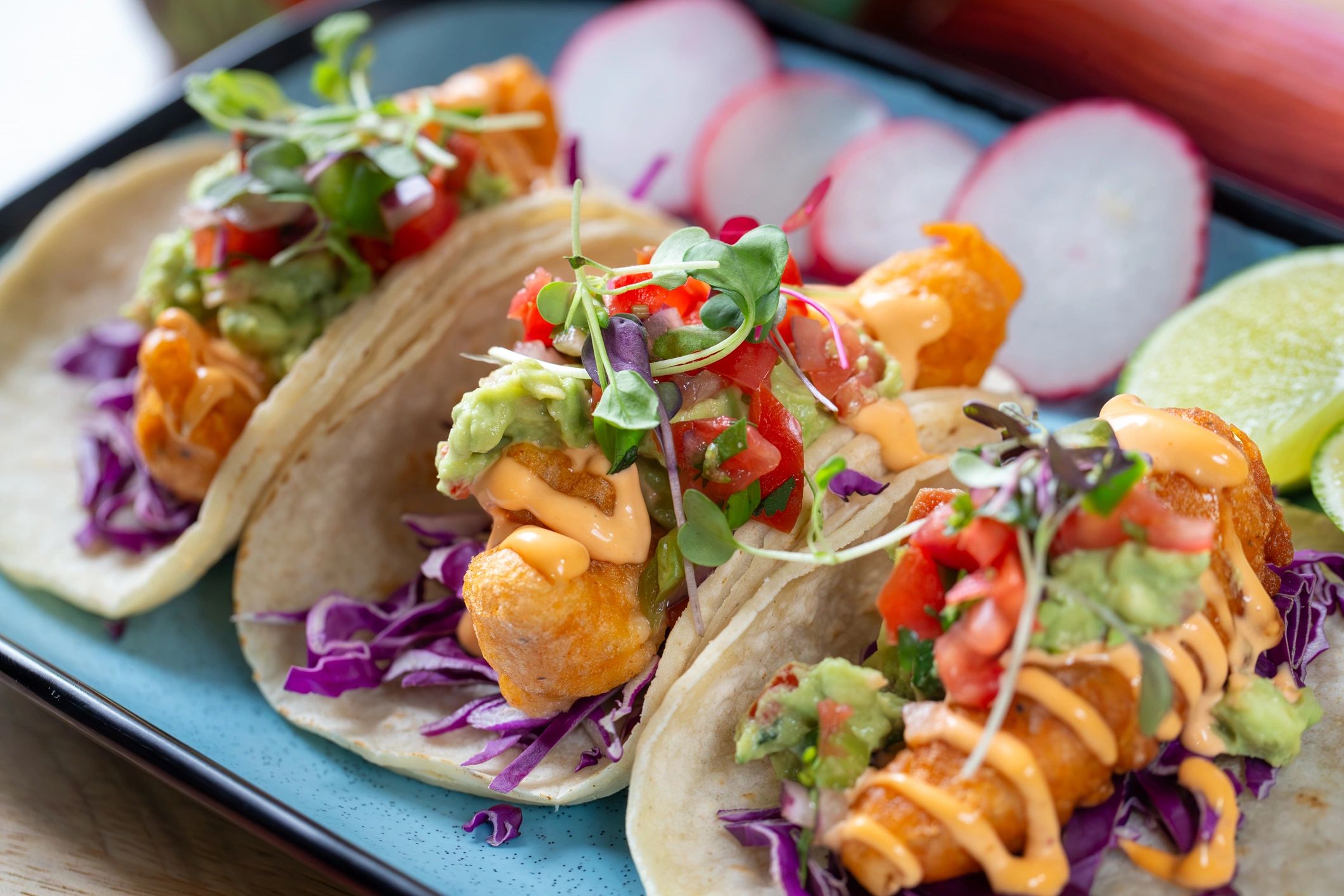 Fish tacos on a plate